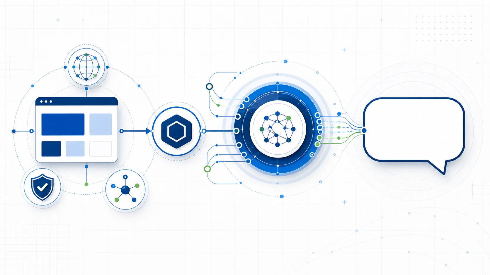 Abstract generative engine optimisation system connecting entity signals to AI answers