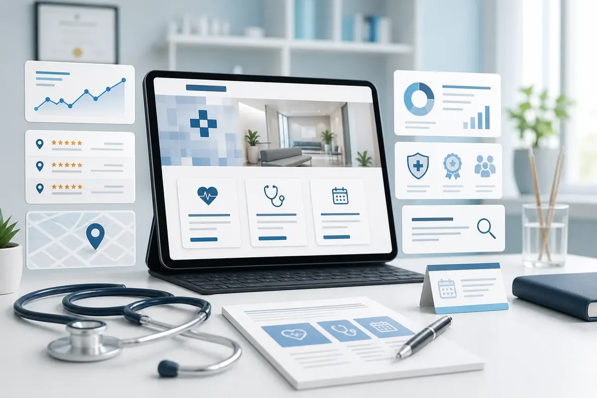 SEO for doctors with doctor-led clinic search visibility dashboard